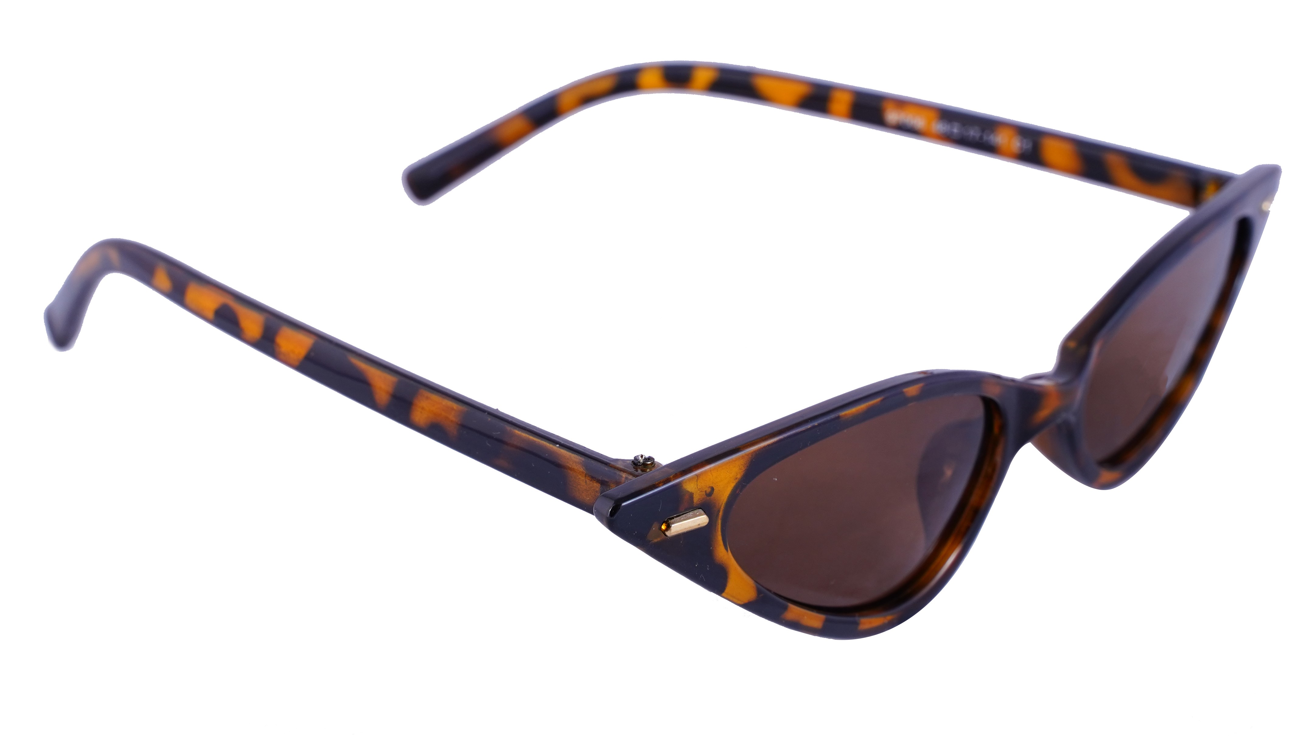 Soigné Female Small Cat Eye Sunglasses.Leopard Print.Brown Lens Soigné Female Spectacle & Sunglasses Strings.Black&Transparent.Set Of 2