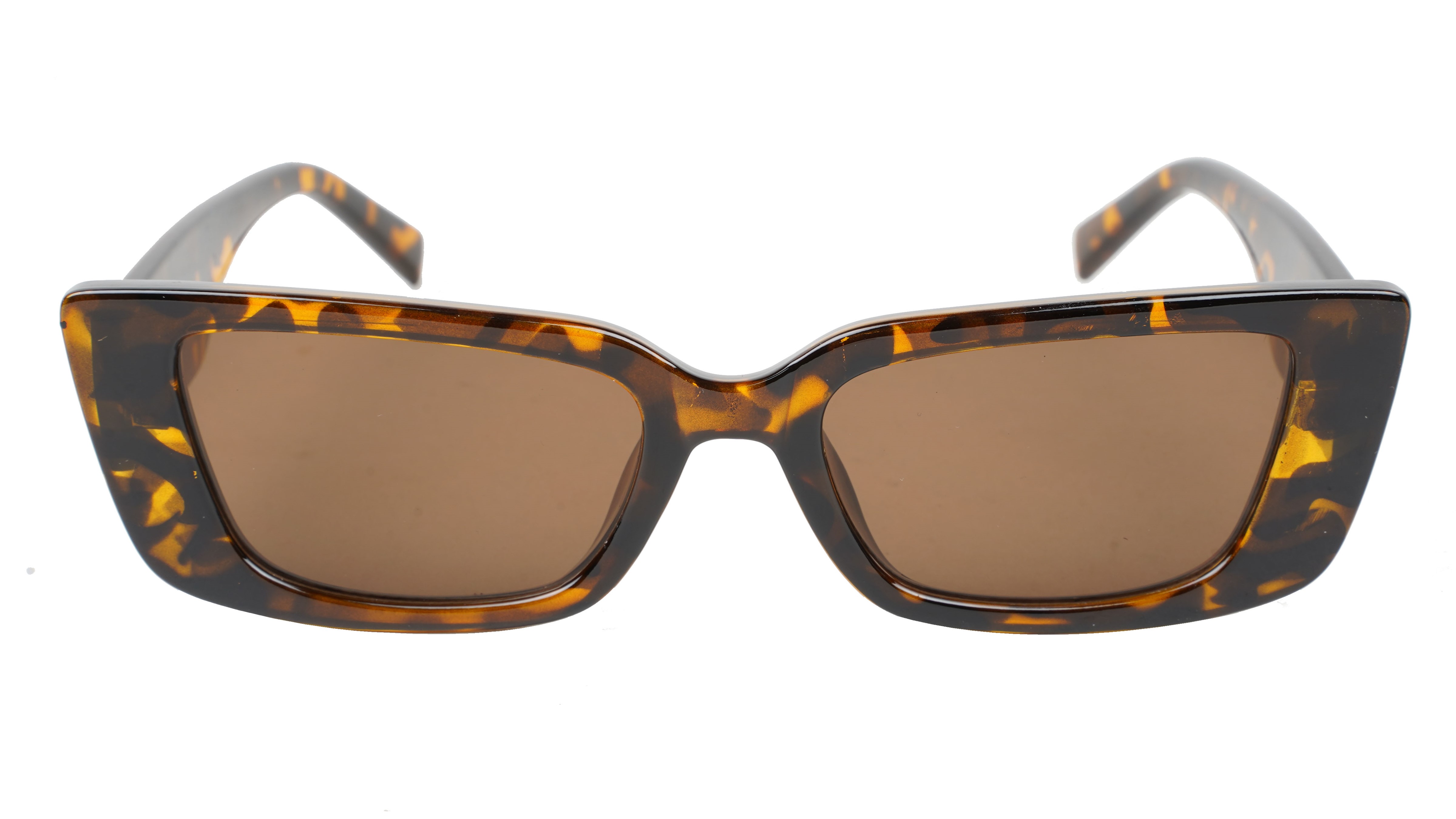 Female Large Rectangular Sunglasses. Tortoise Print Frame.