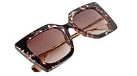 Female Oversized Square Sunglasses. Multi Color Rim. Golden Temple Female Oversized Square Sunglasses. Multi Color Rim. Golden Temple