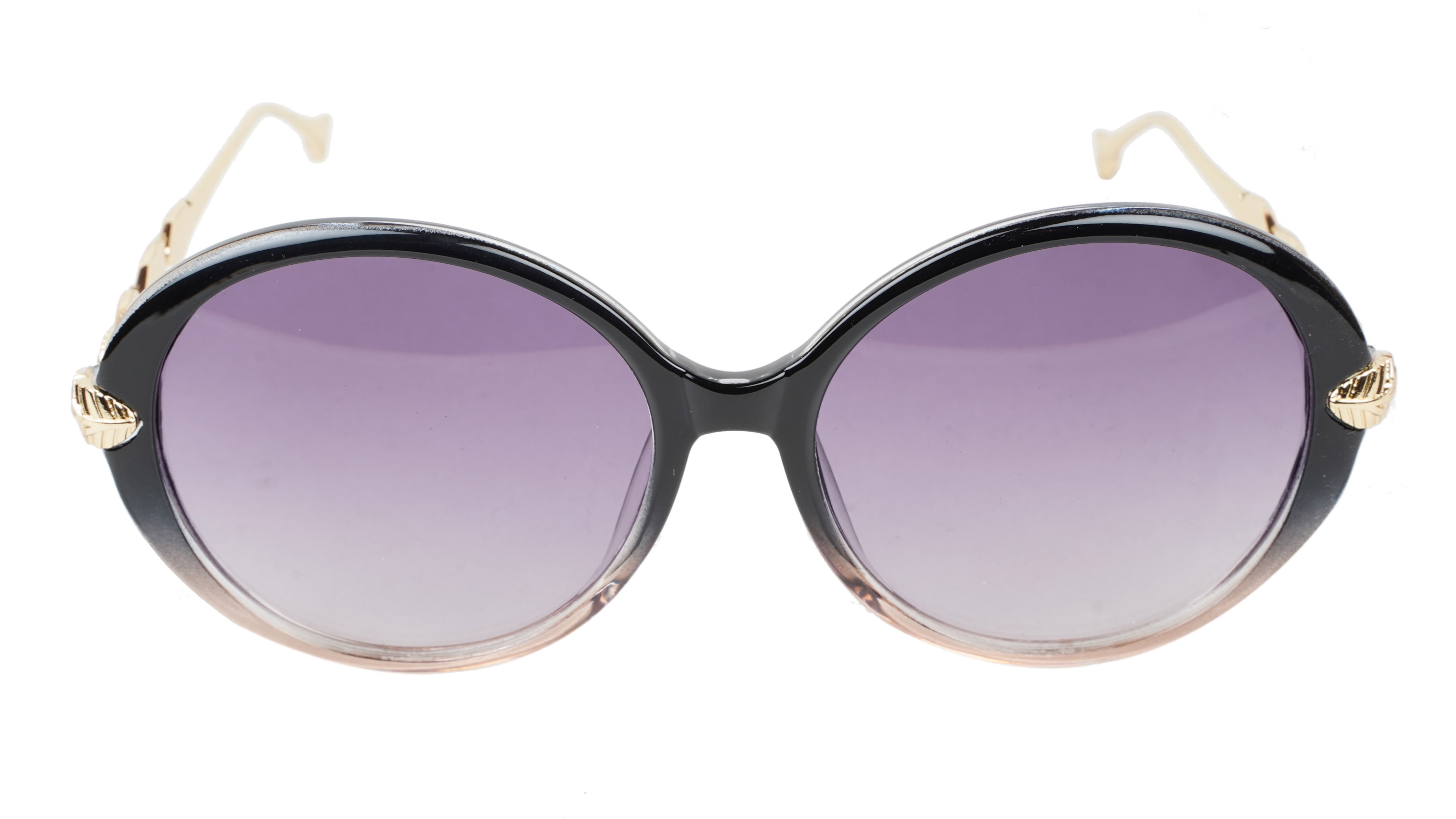 Female Oversized Round Sunglasses. Multi Color Rim