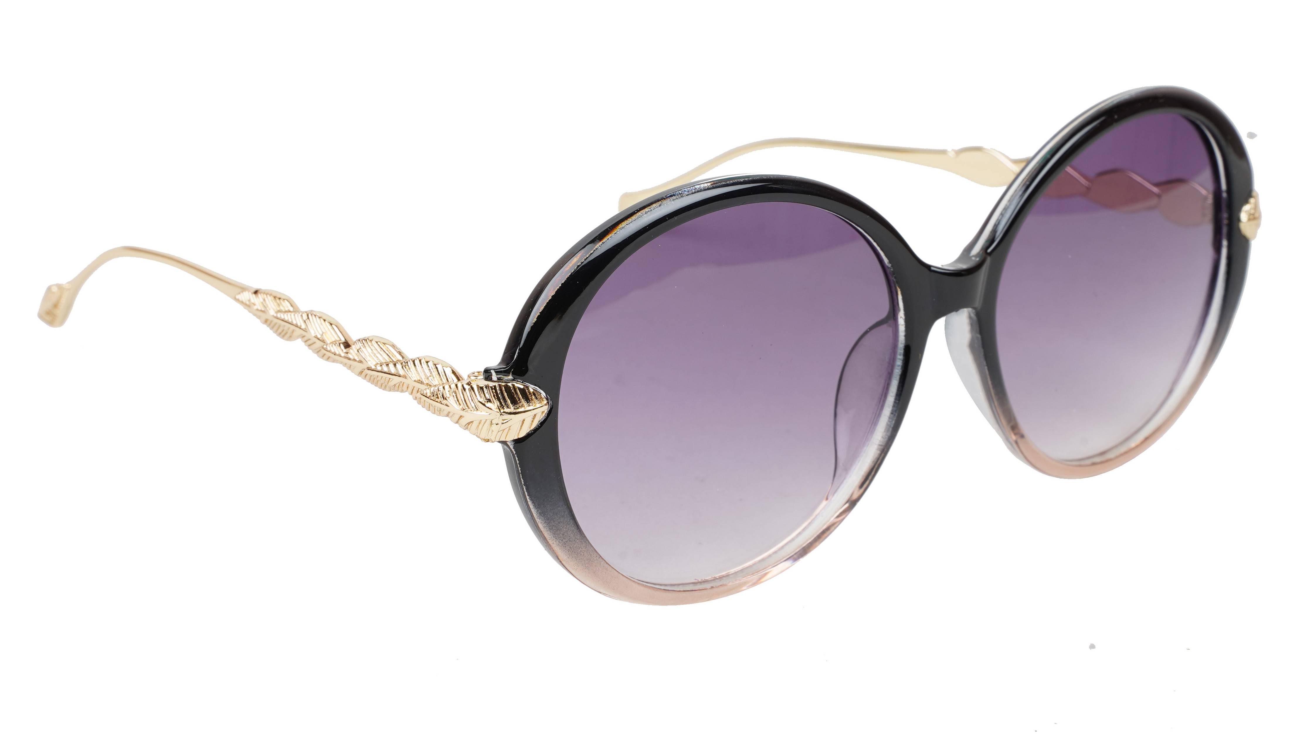 Female Oversized Round Sunglasses. Multi Color Rim
