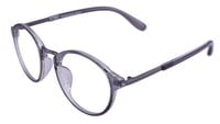 Unisex Round Large Spectacle Frame. See Through Grey Color Rim. Unisex Round Large Spectacle Frame. See Through Grey Color Rim.