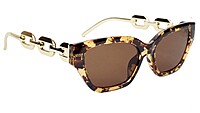 Female Large Cat Eye Sunglass. Tortoise Print Rim. Golden Temple. Female Large Cat Eye Sunglass. Tortoise Print Rim. Golden Temple.