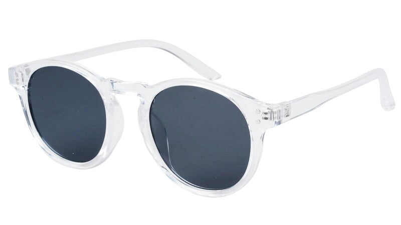 Unisex Medium Round Sunglass. Transparent Frame. Unisex Medium Round Sunglass. Transparent Frame.
