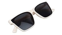 Female Medium Square Sunglass. Cream Color Frame. Female Medium Square Sunglass. Cream Color Frame.