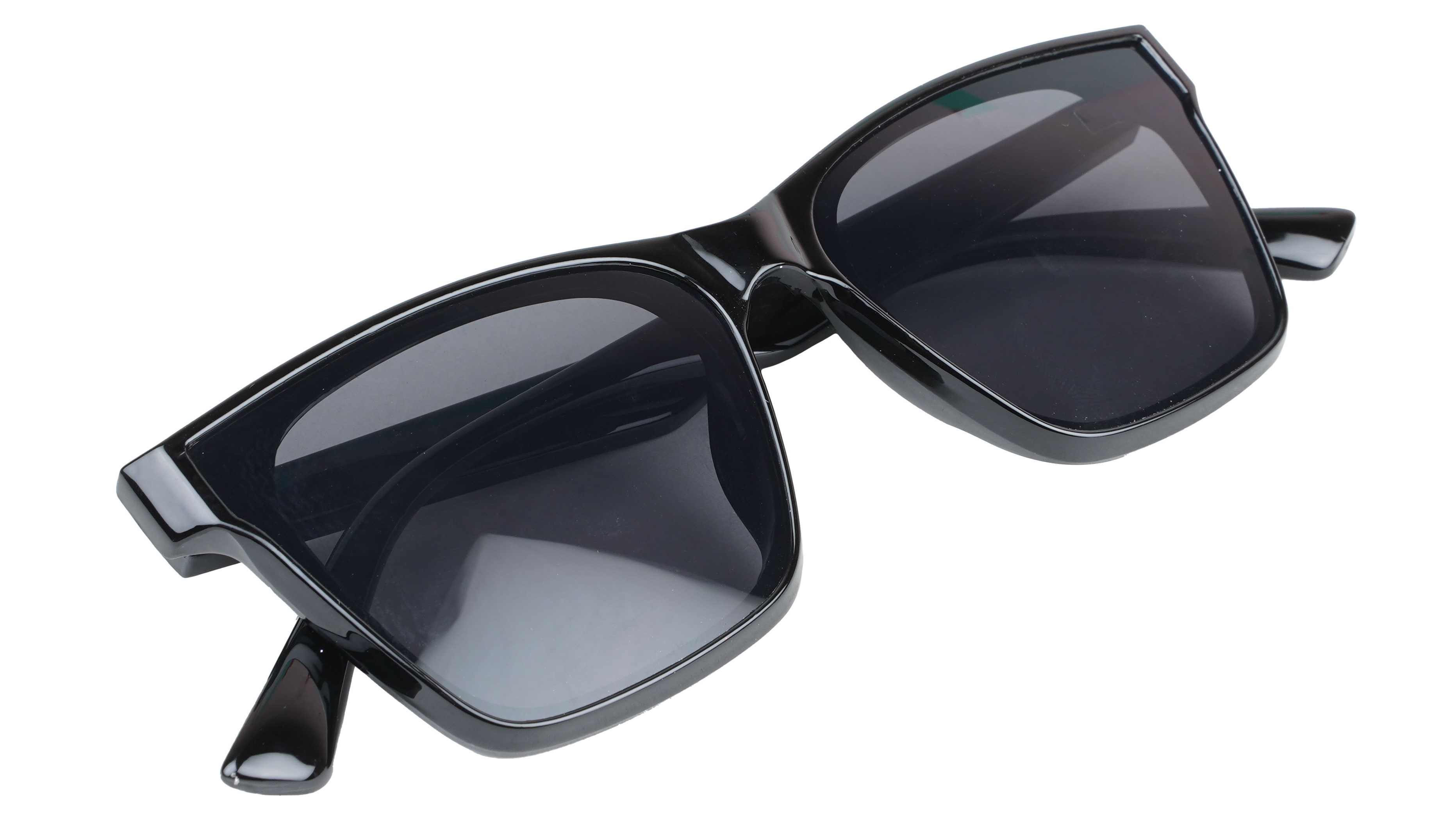 Unisex Medium Square Sunglass. Black Color Frame.