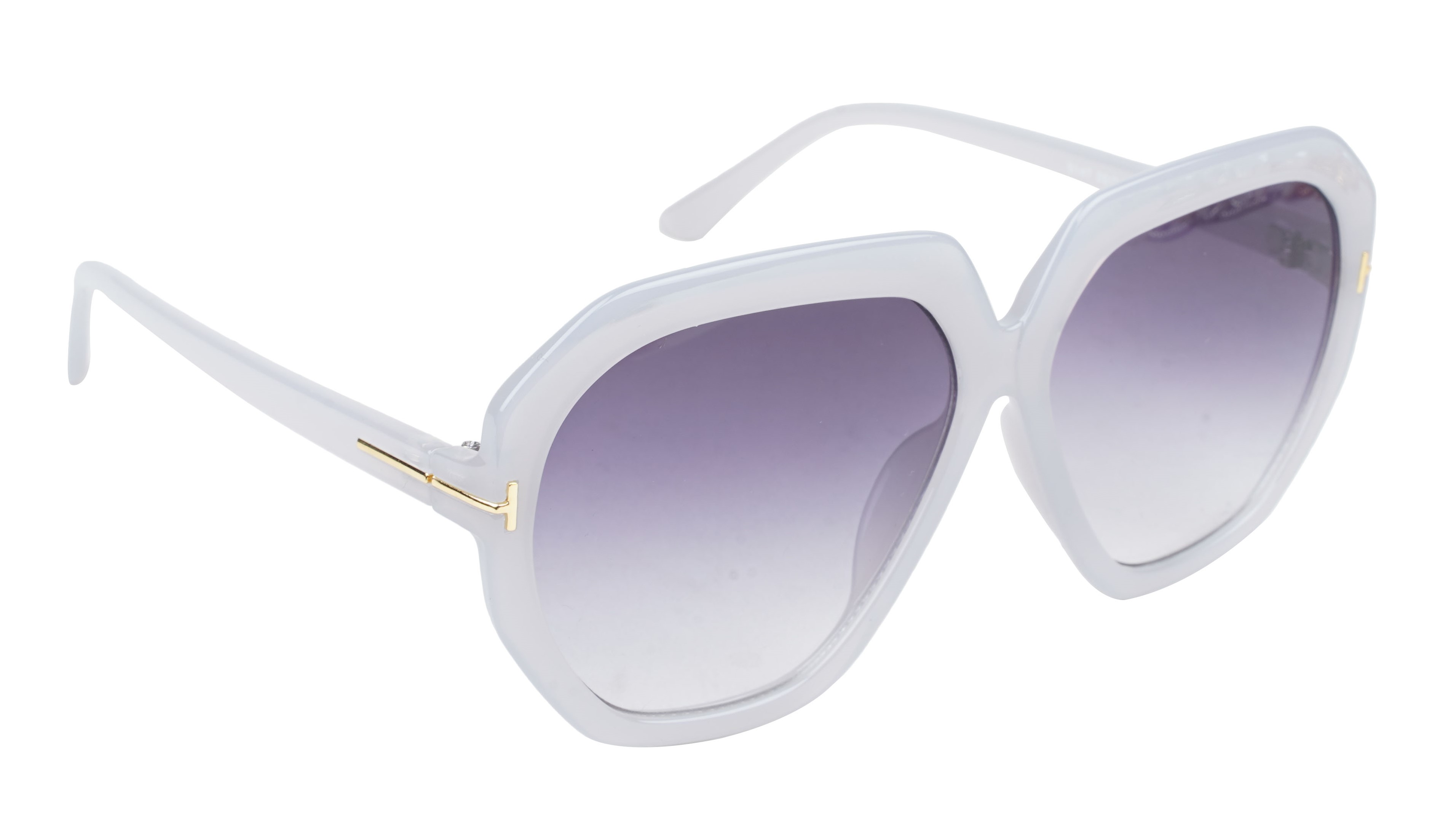 Female Oversized Sunglasses. Grey Color Frame.