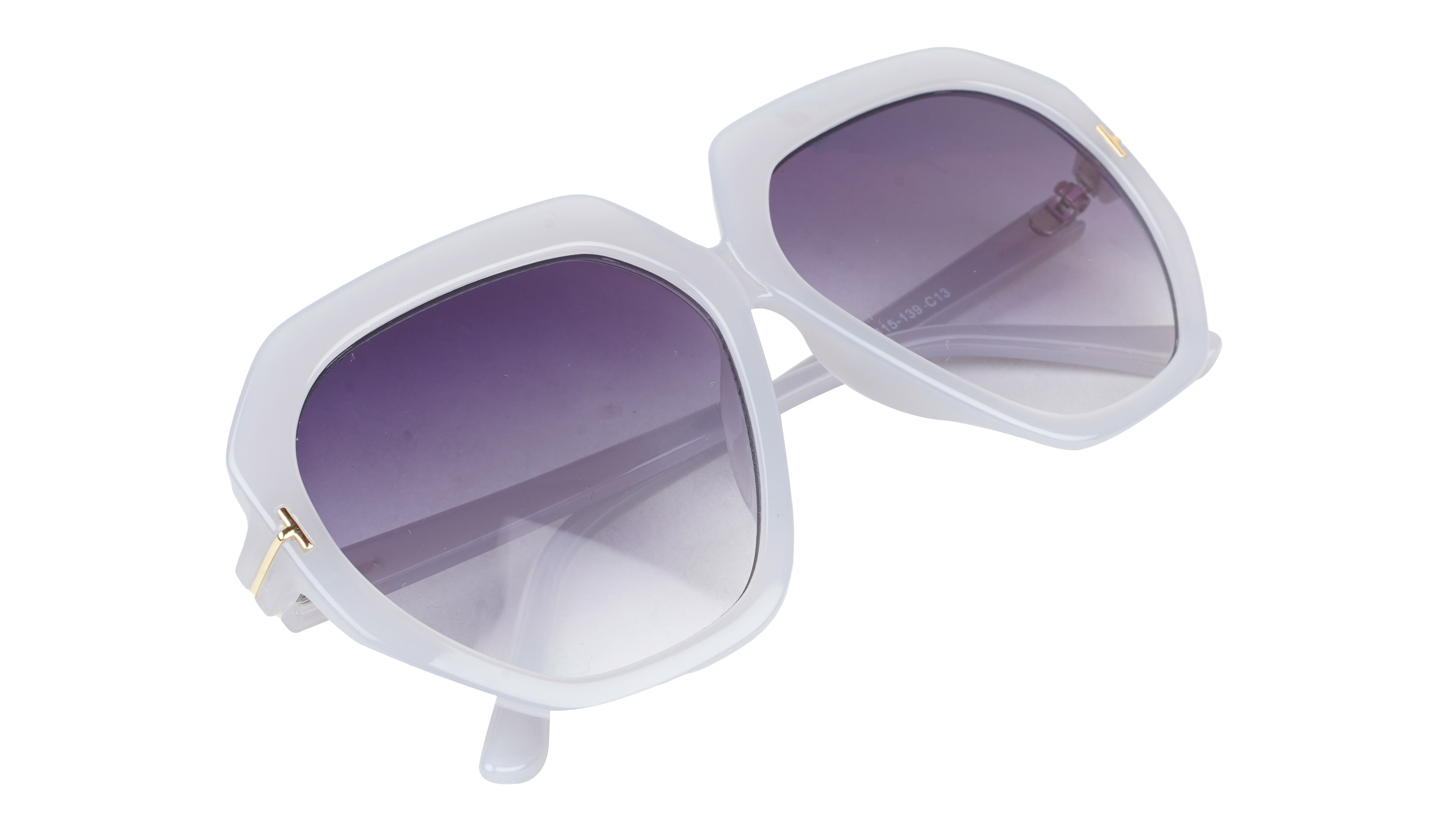 Female Oversized Sunglasses. Grey Color Frame.