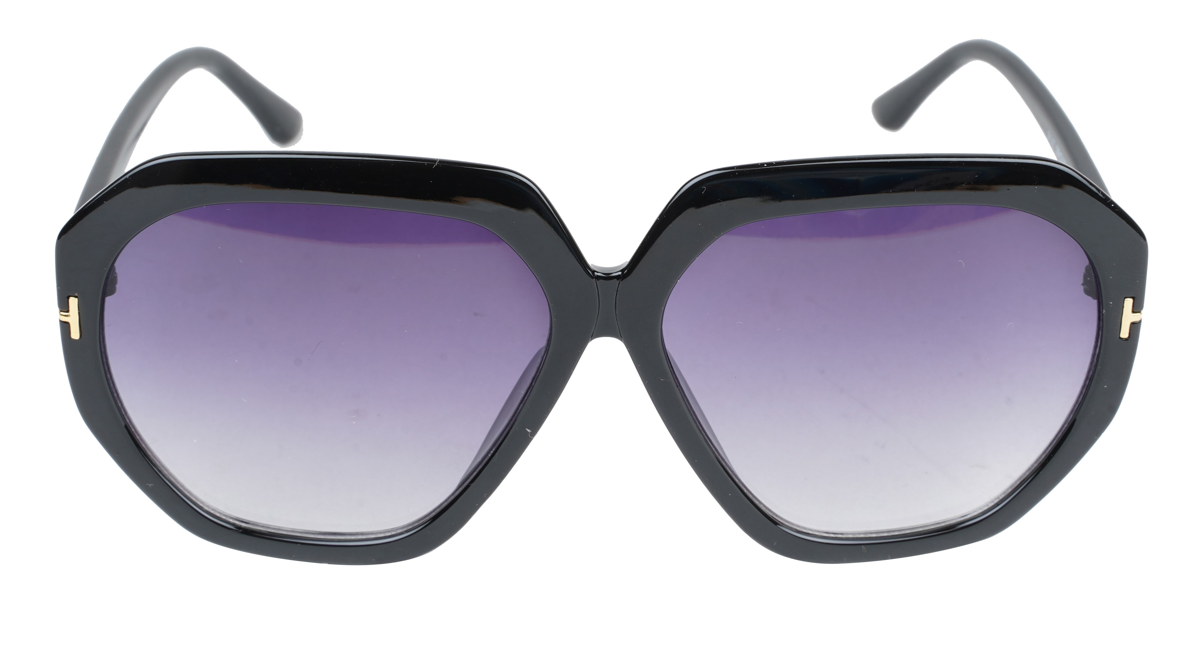 Female Oversized Sunglasses. Black Color Frame.