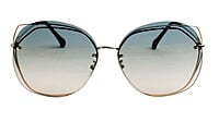 Female Oversized Sunglasses. See Through Green Lens Female Oversized Sunglasses. See Through Green Lens