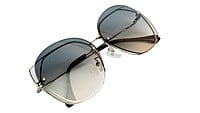 Female Oversized Sunglasses. See Through Green Lens Female Oversized Sunglasses. See Through Green Lens