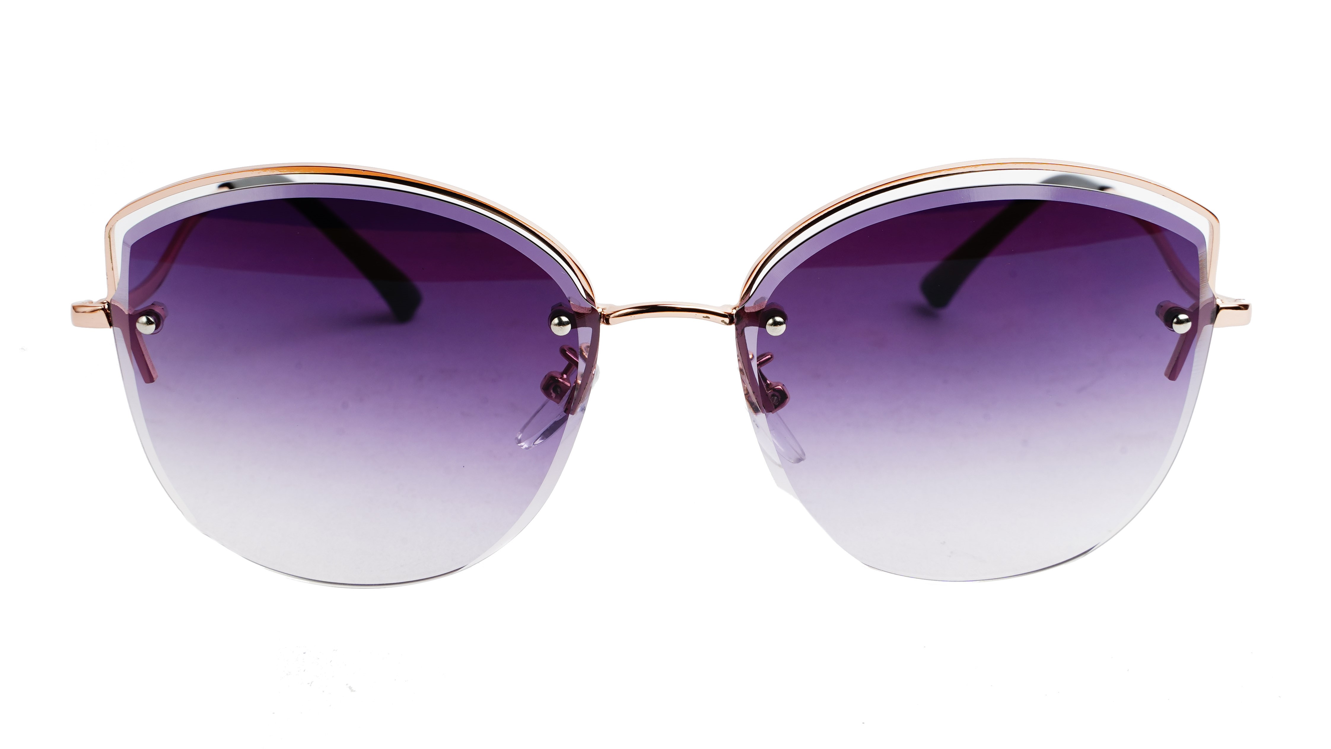 Female Oversize Sunglasses. See Through Brown Lens