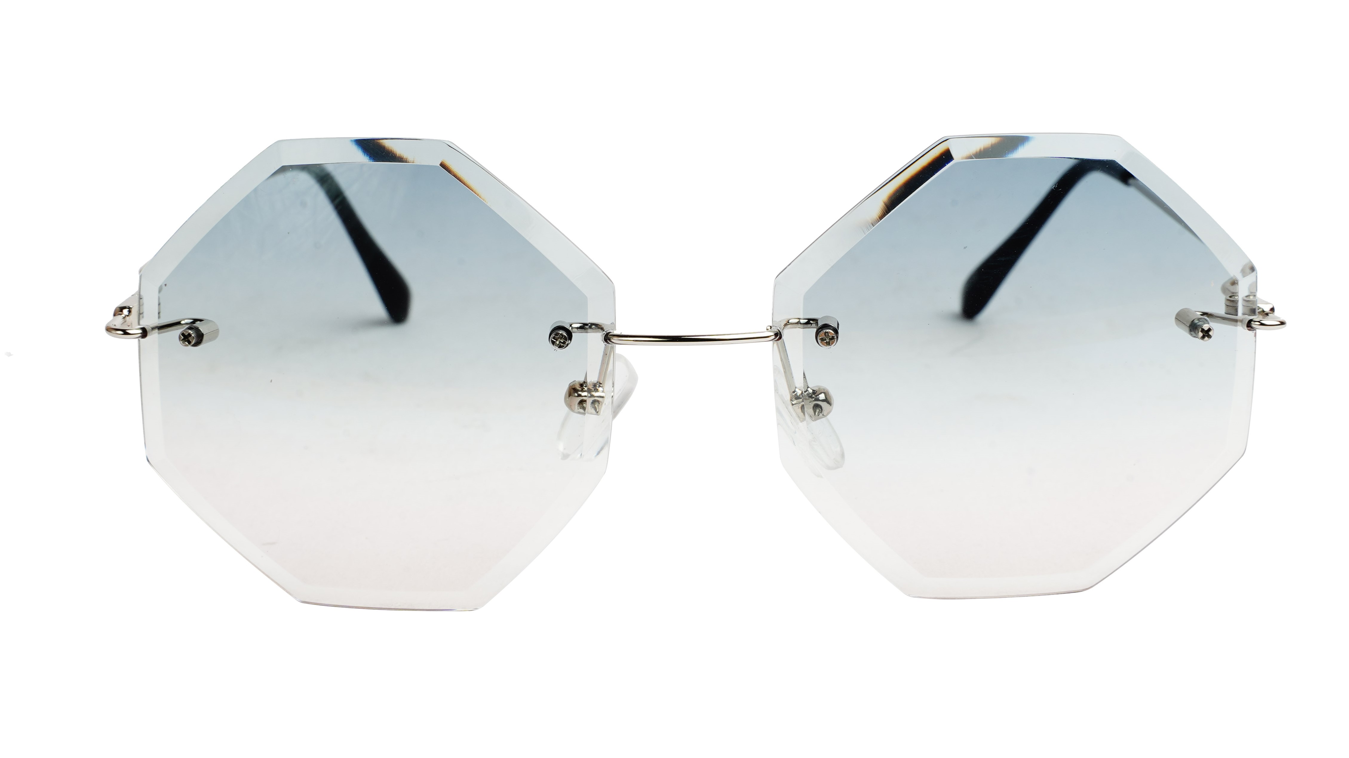 Rimless Oversized Octagon Sunglasses For Girls & Women