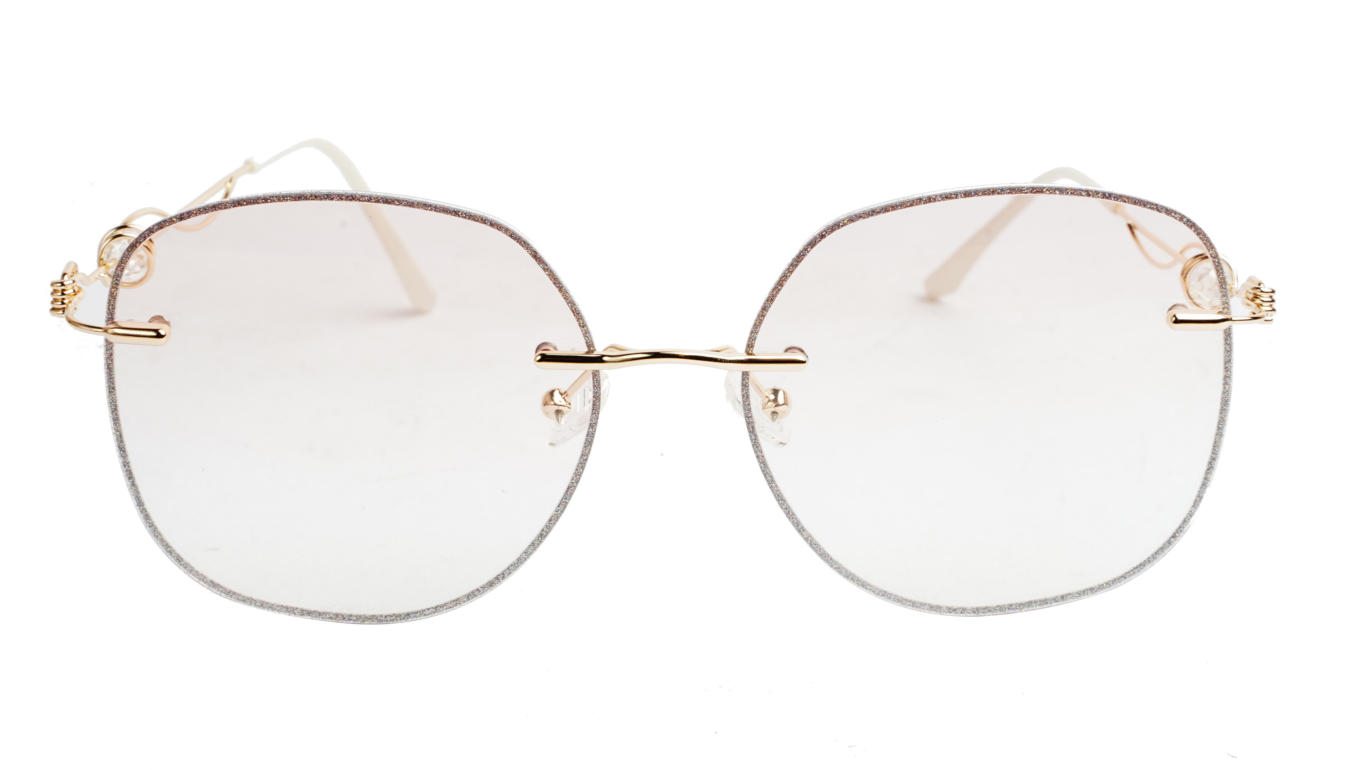 Oversized Sunglasses For Girls&Women. See Through Light Pink&Transparent Lens