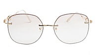 Oversized Sunglasses For Girls&Women. See Through Light Pink&Transparent Lens