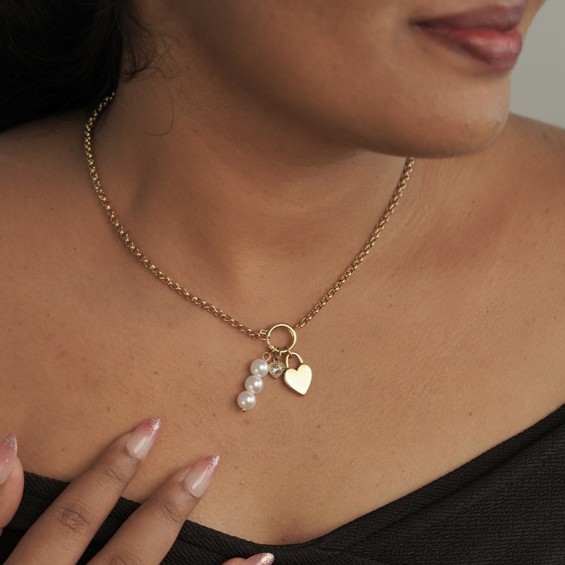 Heart Locket Pearl Necklace Heart Locket Pearl Necklace