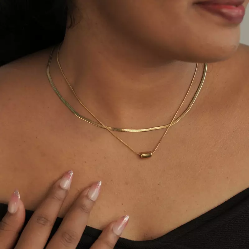 Thick and Thin Layered Necklace Thick and Thin Layered Necklace