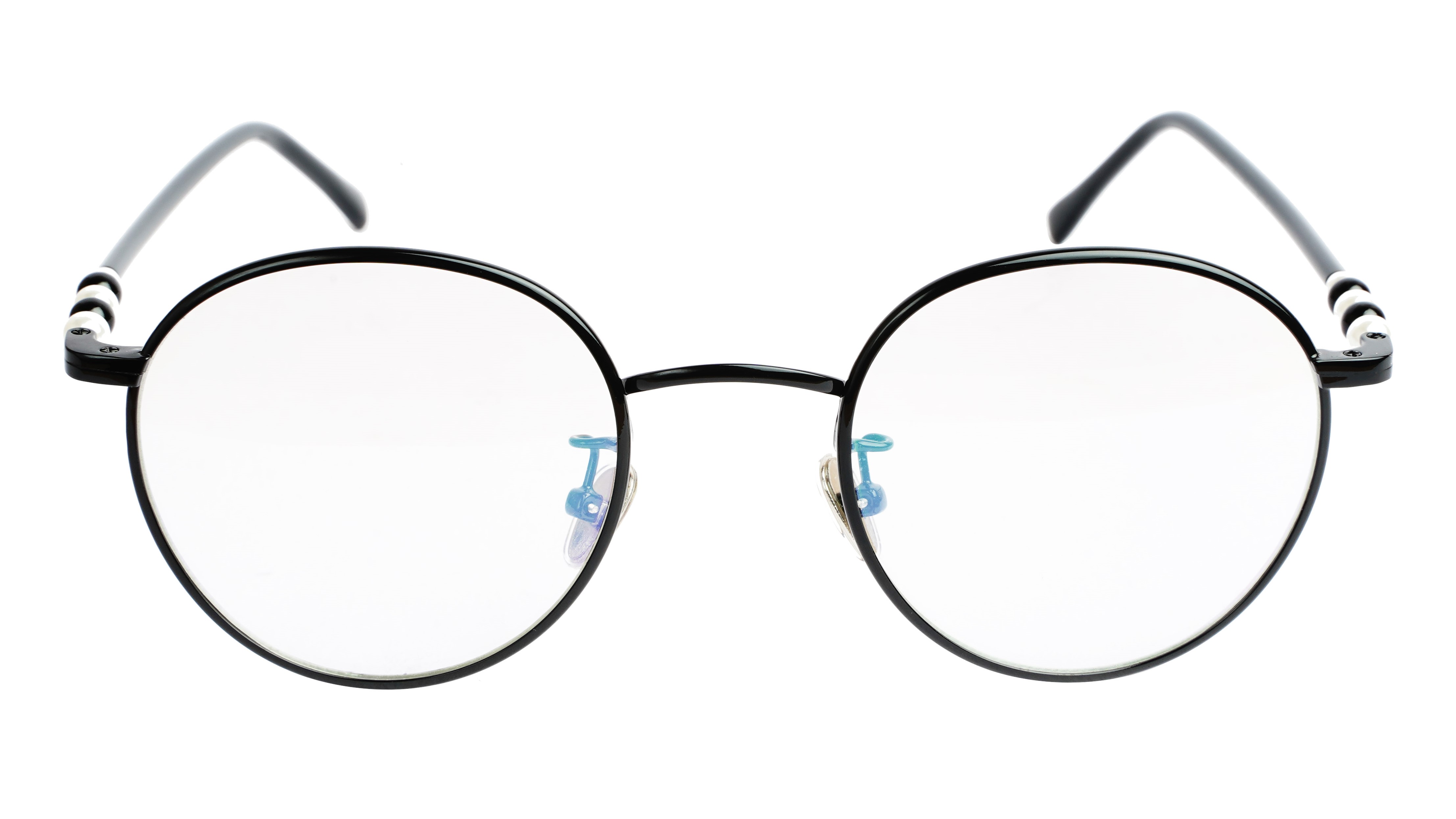 Round Medium Spectacle Frame For Girls&Women. Black Frame
