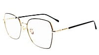 Unisex Oversized Spectacle Frame. Black &Golden Frame Unisex Oversized Spectacle Frame. Black &Golden Frame