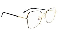 Unisex Oversized Spectacle Frame. Black &Golden Frame