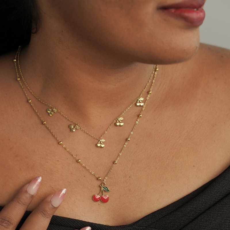 Layered Cherry Necklace