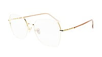 Unisex Oversized Spectacle Frame. Cream &Golden Frame