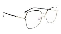 Unisex Oversized Spectacle Frame. Silver &Black Frame