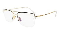 Unisex Half Rim Rectangular Spectacle Frame. Gold&Black Frame Unisex Half Rim Rectangular Spectacle Frame. Gold&Black Frame