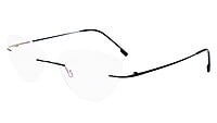 Female Medium Rimless Cat Eye Spectacle Frame. Grey Frame Female Medium Rimless Cat Eye Spectacle Frame. Grey Frame
