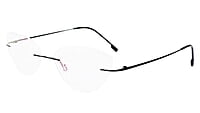 Soigné Female Medium Rimless Cat Eye Spectacle Frame.Grey Multi Color Chain Soigné Female Medium Rimless Cat Eye Spectacle Frame.Grey Multi Color Chain