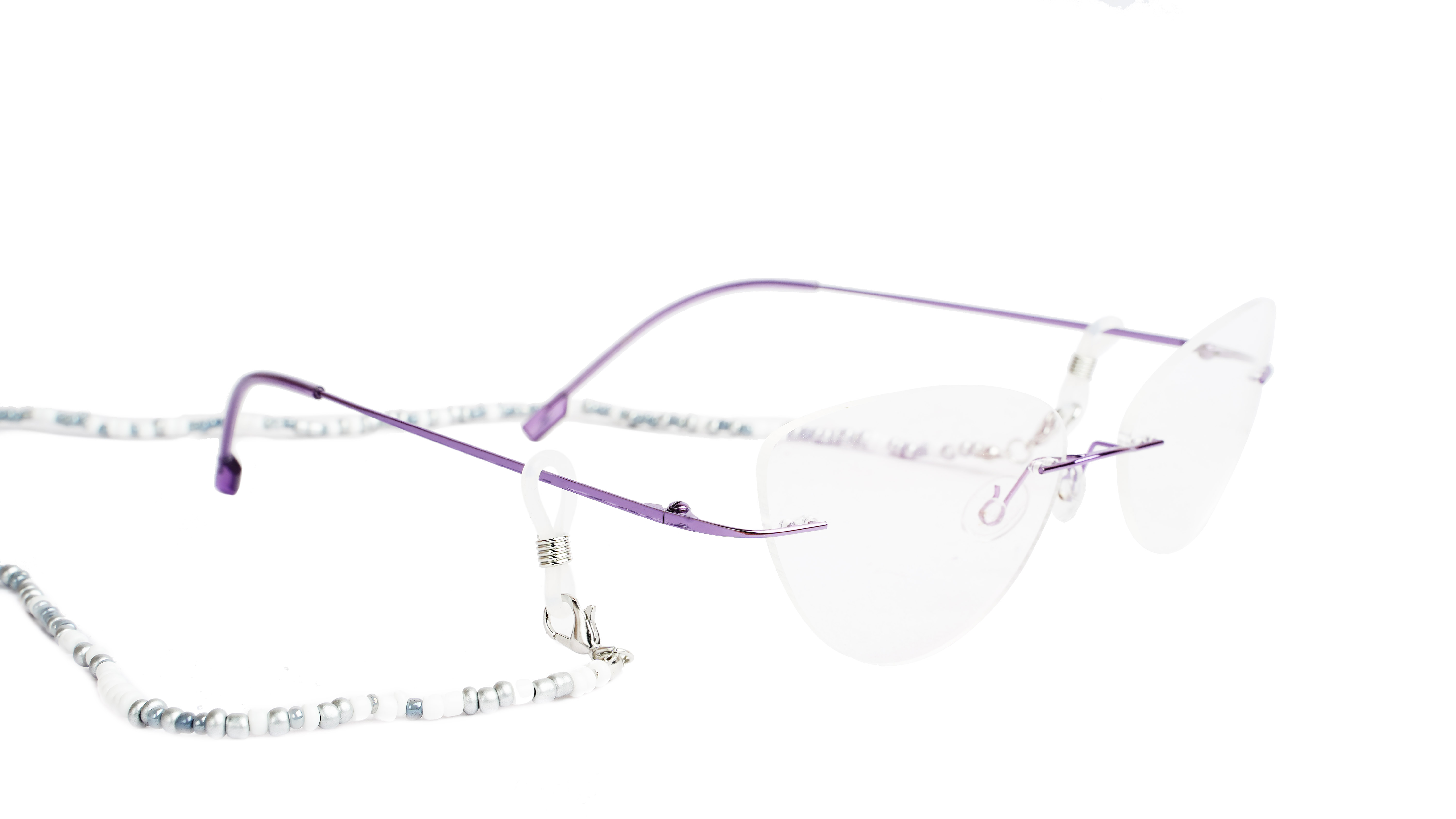 Chain For Female Sunglasses, Spectacles & Mask. Multi Color +Silver(2Sets)
