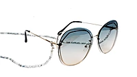 Chain For Female Sunglasses, Spectacles & Mask. Silver & White Color.