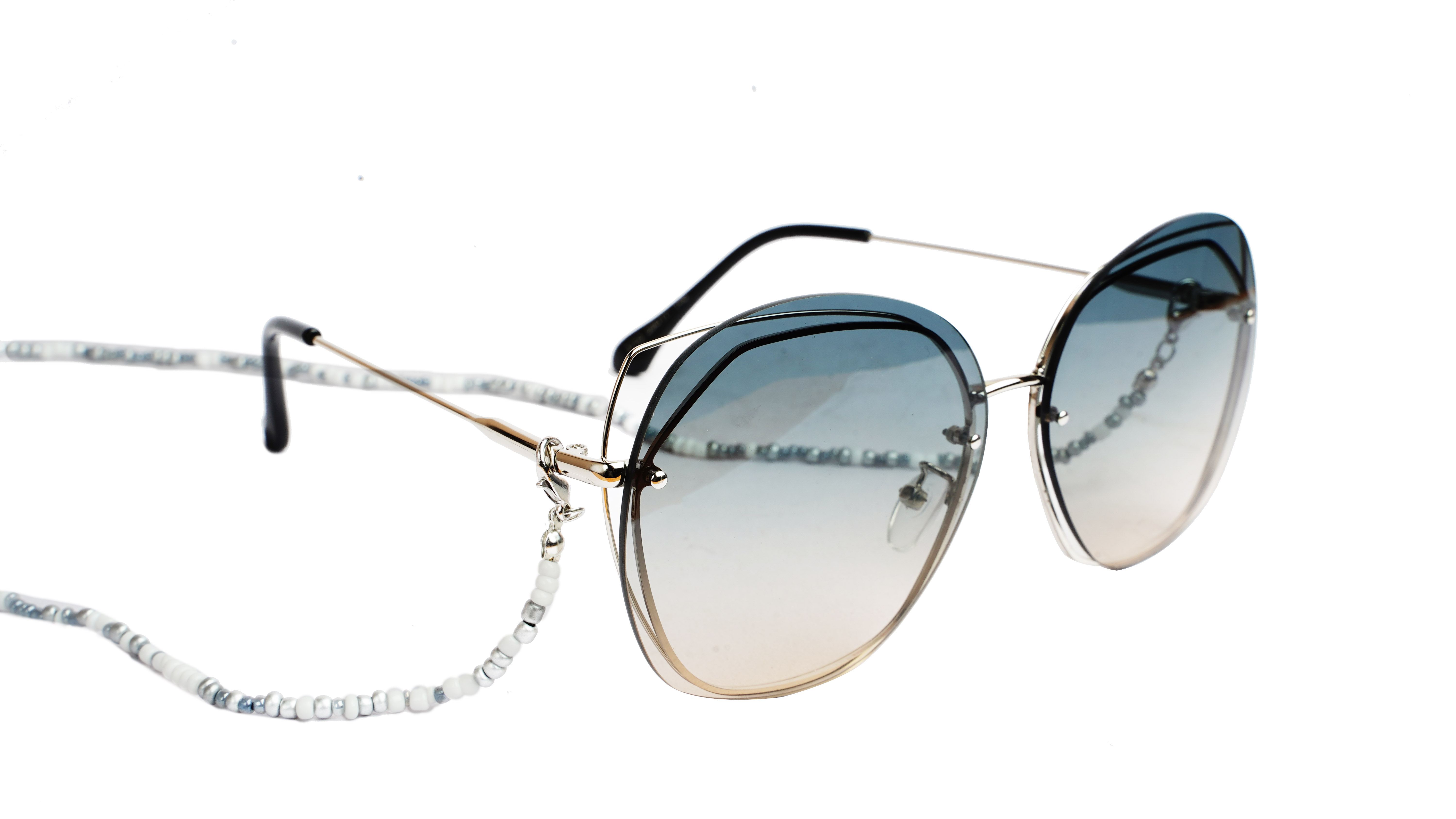 Chain For Female Sunglasses, Spectacles & Mask. Multi Color +Silver(2Sets)