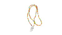 Soigné Female Medium Rimless Cat Eye Spectacle Frame.Grey Multi  Color Chain