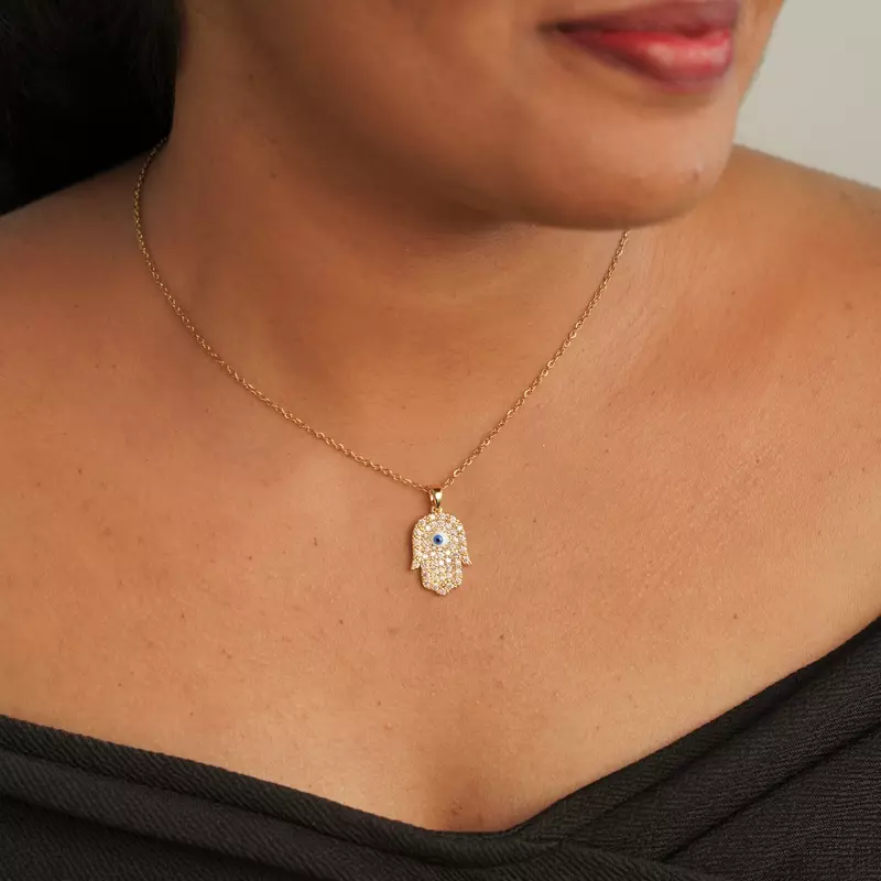 Hamsa Evil Eye Necklace Hamsa Evil Eye Necklace