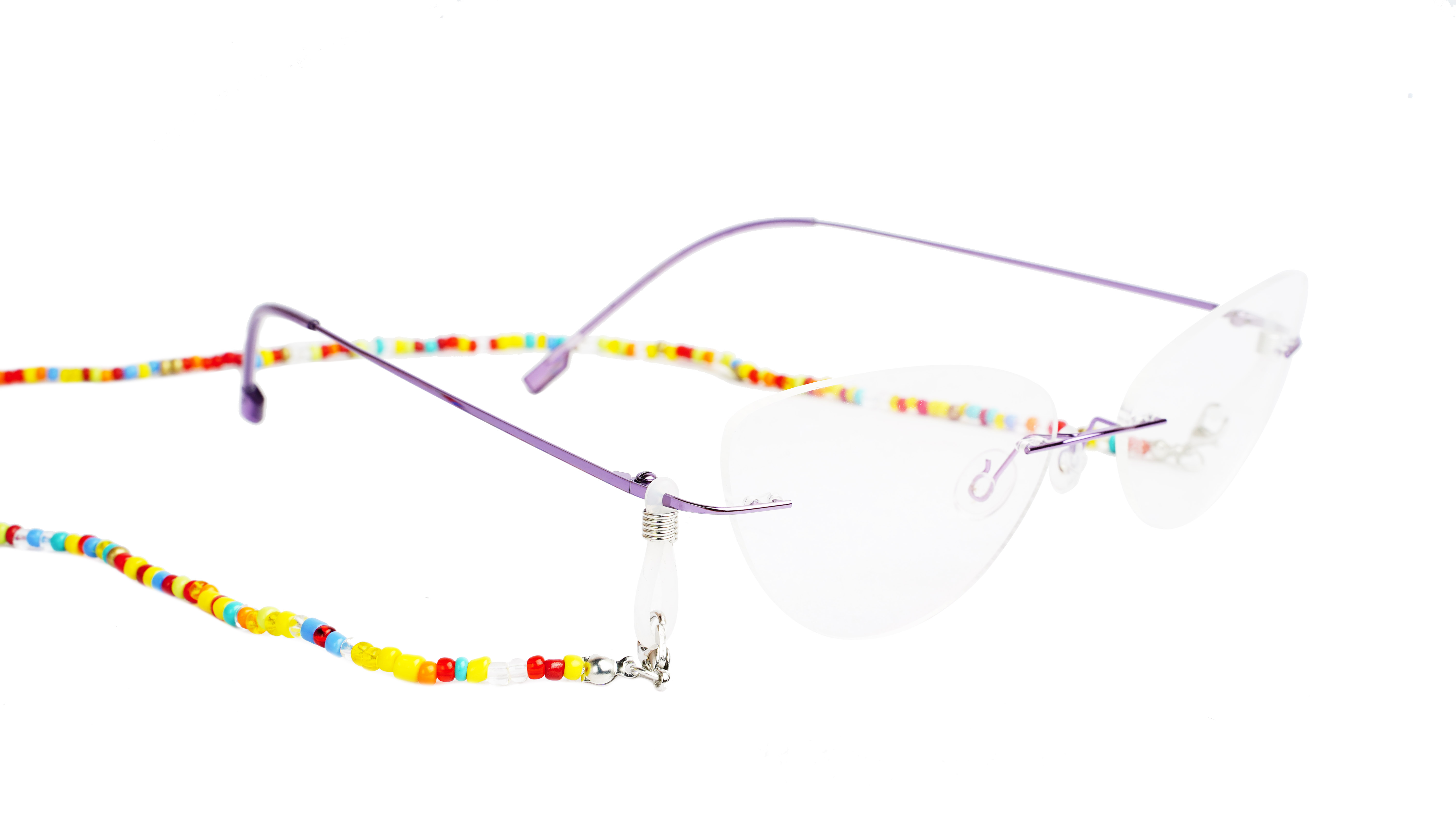 Chain For Female Sunglasses, Spectacles & Mask. Multi Color +Silver(2Sets)