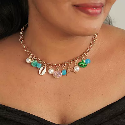 Ocean Whisper Charm Necklace