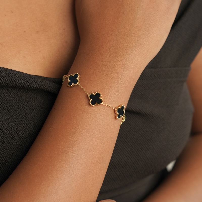 Classic Black Clover Bracelet