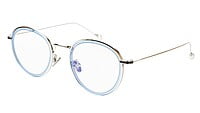 Round Medium Spectacle Frame For Girls&Women. Blue &Silver Frame Round Medium Spectacle Frame For Girls&Women. Blue &Silver Frame