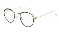 Round Medium Spectacle Frame For Girls&Women. Black &Gold Frame Round Medium Spectacle Frame For Girls&Women. Black &Gold Frame