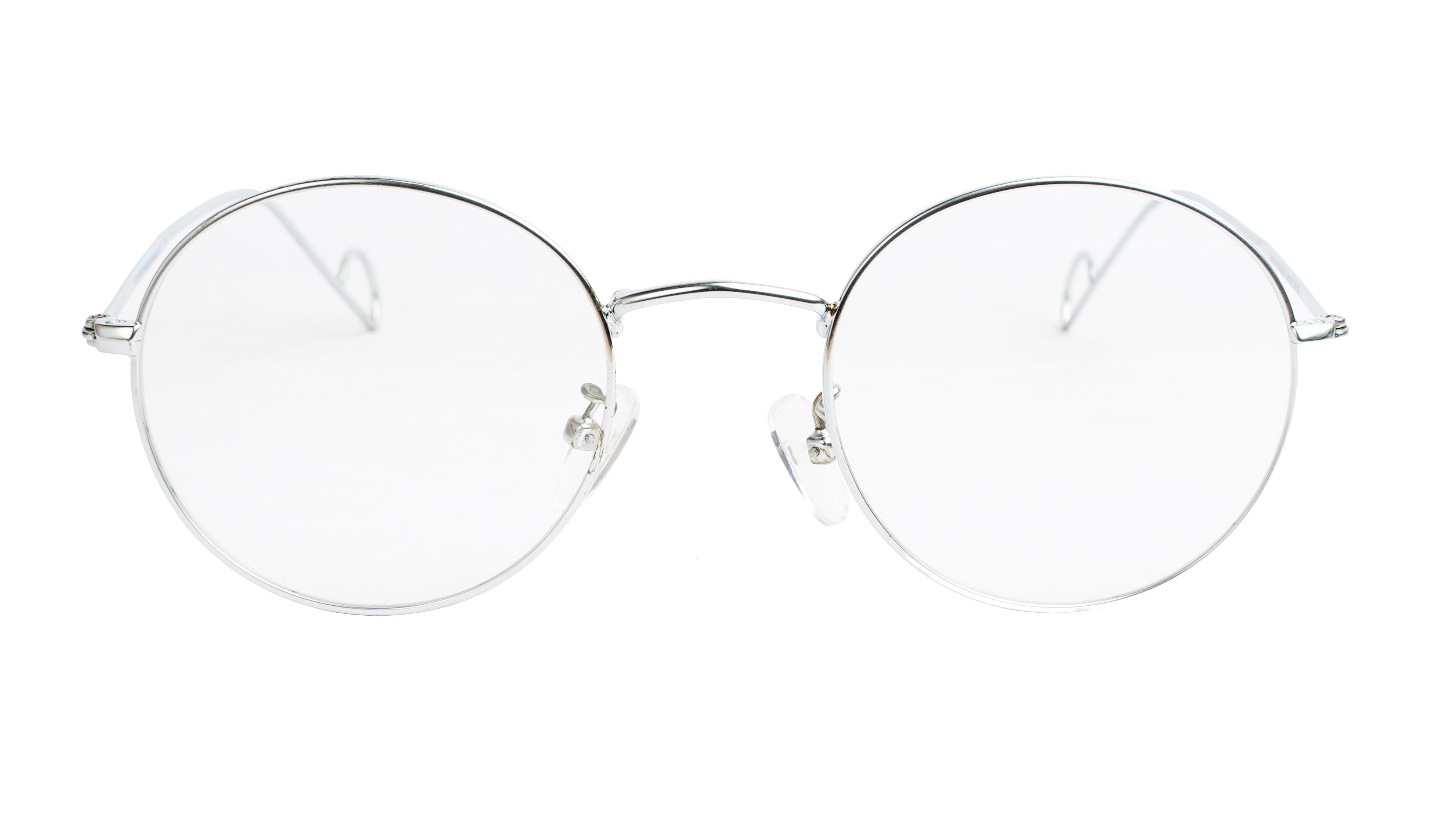 Unisex Round Spectacle Frame For Kids & Teens. Silver Frame. Age-(12-15Yr)