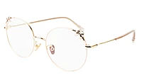 Girls & Women Round Medium Spectacle Frame. Pink & Gold Frame