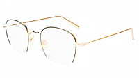 Unisex Medium Half Rim Round Spectacle Frame. Black &Golden Frame Unisex Medium Half Rim Round Spectacle Frame. Black &Golden Frame