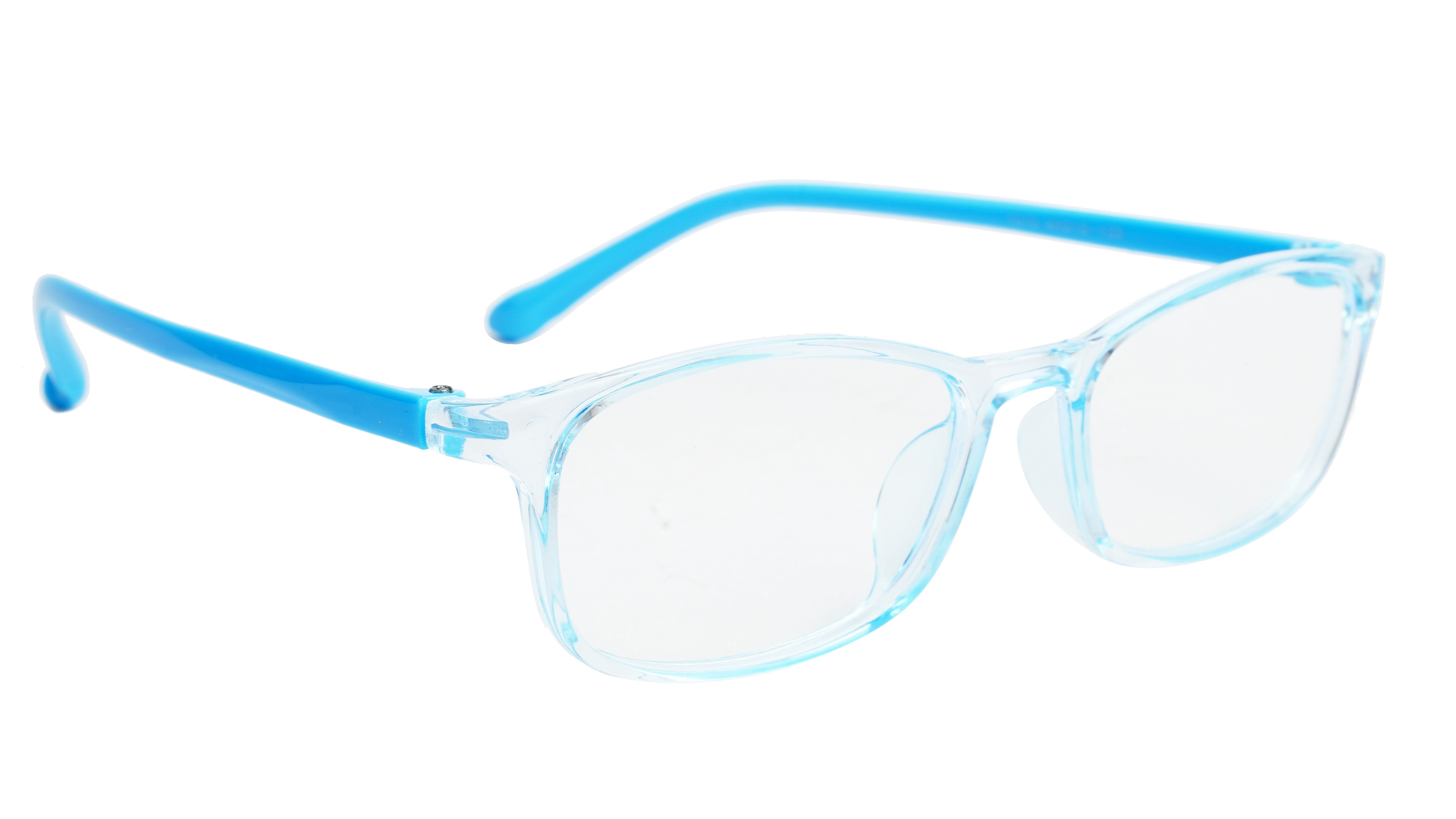Unisex Rectangular Spectacle Frame For Kids. Light Blue Frame. Age-(10-15)Years.