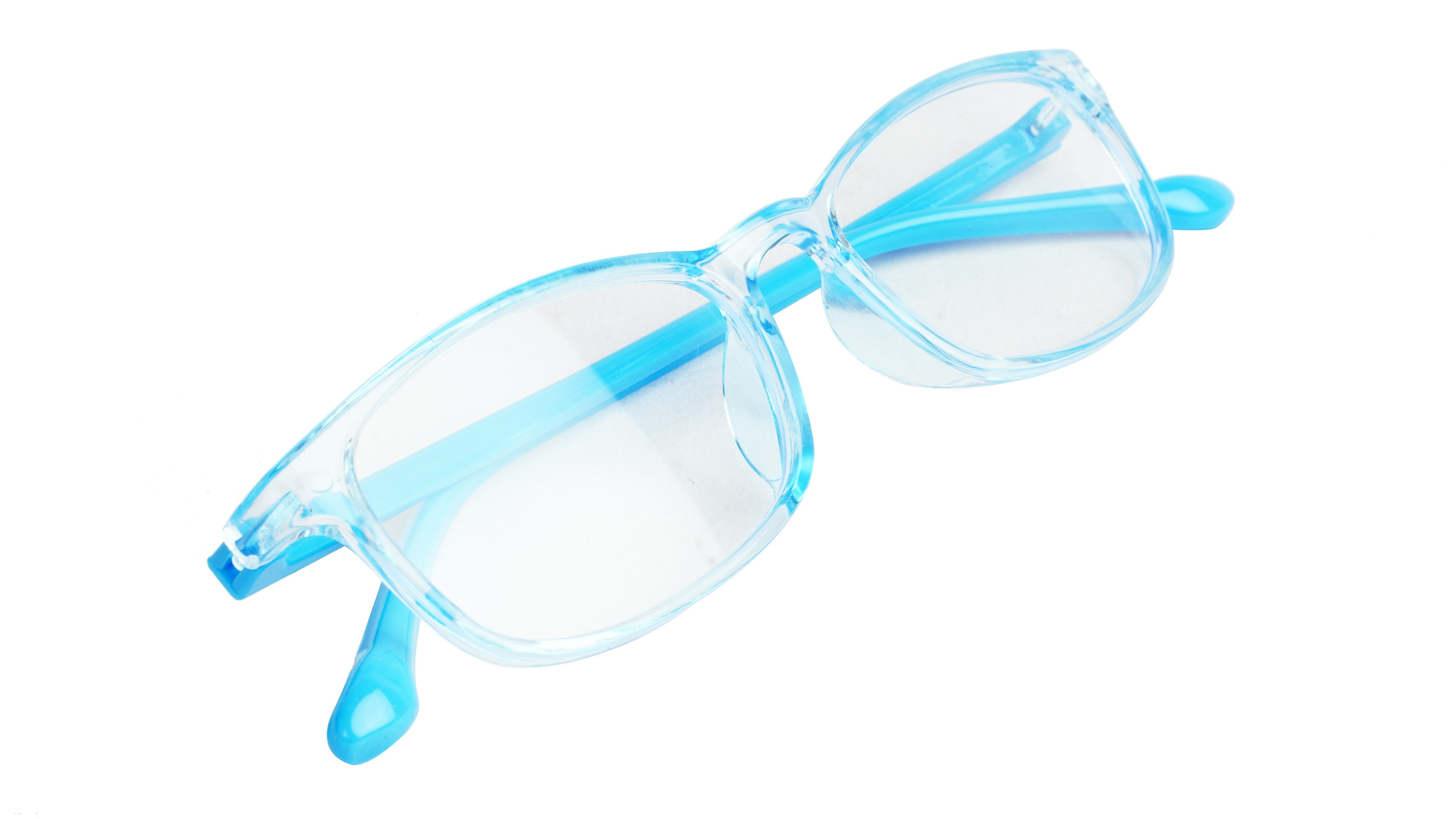 Unisex Rectangular Spectacle Frame For Kids. Light Blue Frame. Age-(10-15)Years.