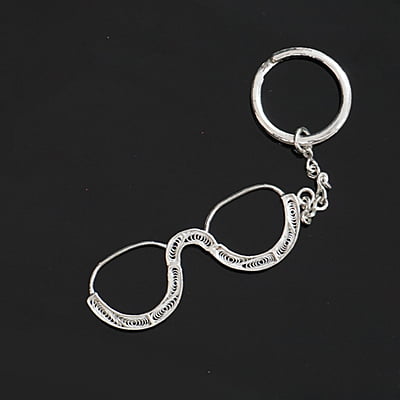 Pince-nez Sterling Silver Keychain