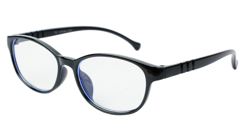 Unisex Rectangular Spectacle Frame For Kids. Glossy Black Frame. Age-10-15Year Unisex Rectangular Spectacle Frame For Kids. Glossy Black Frame. Age-10-15Year