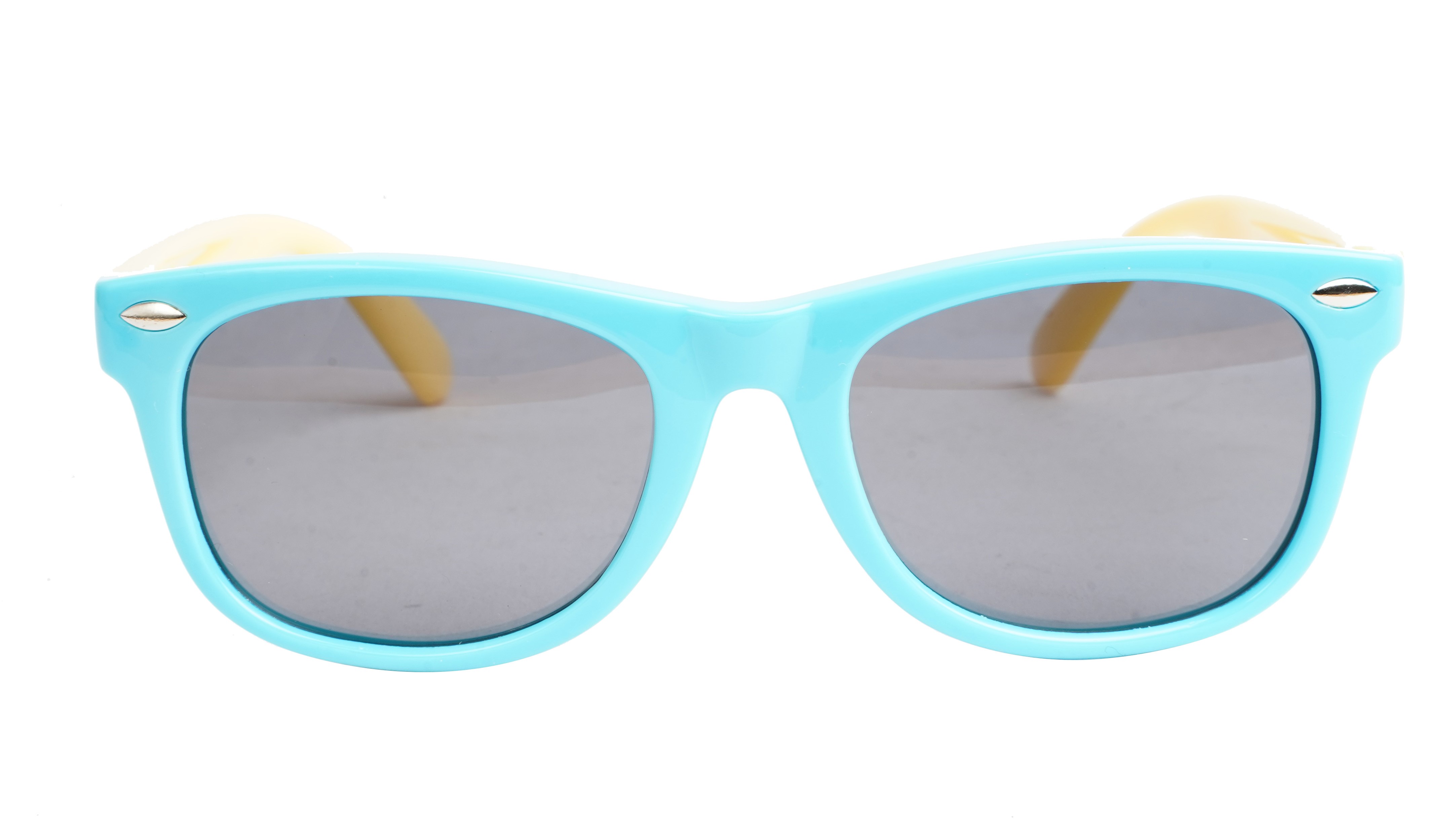 Unisex Kids Square Flexible Sunglasses. Blue Frame. Age-(8-13)Years