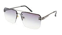 Unisex Medium Half Rim Rectangular Sunglasses Unisex Medium Half Rim Rectangular Sunglasses
