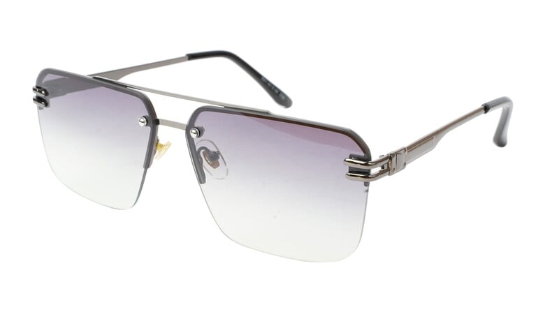 Unisex Medium Half Rim Rectangular Sunglasses Unisex Medium Half Rim Rectangular Sunglasses
